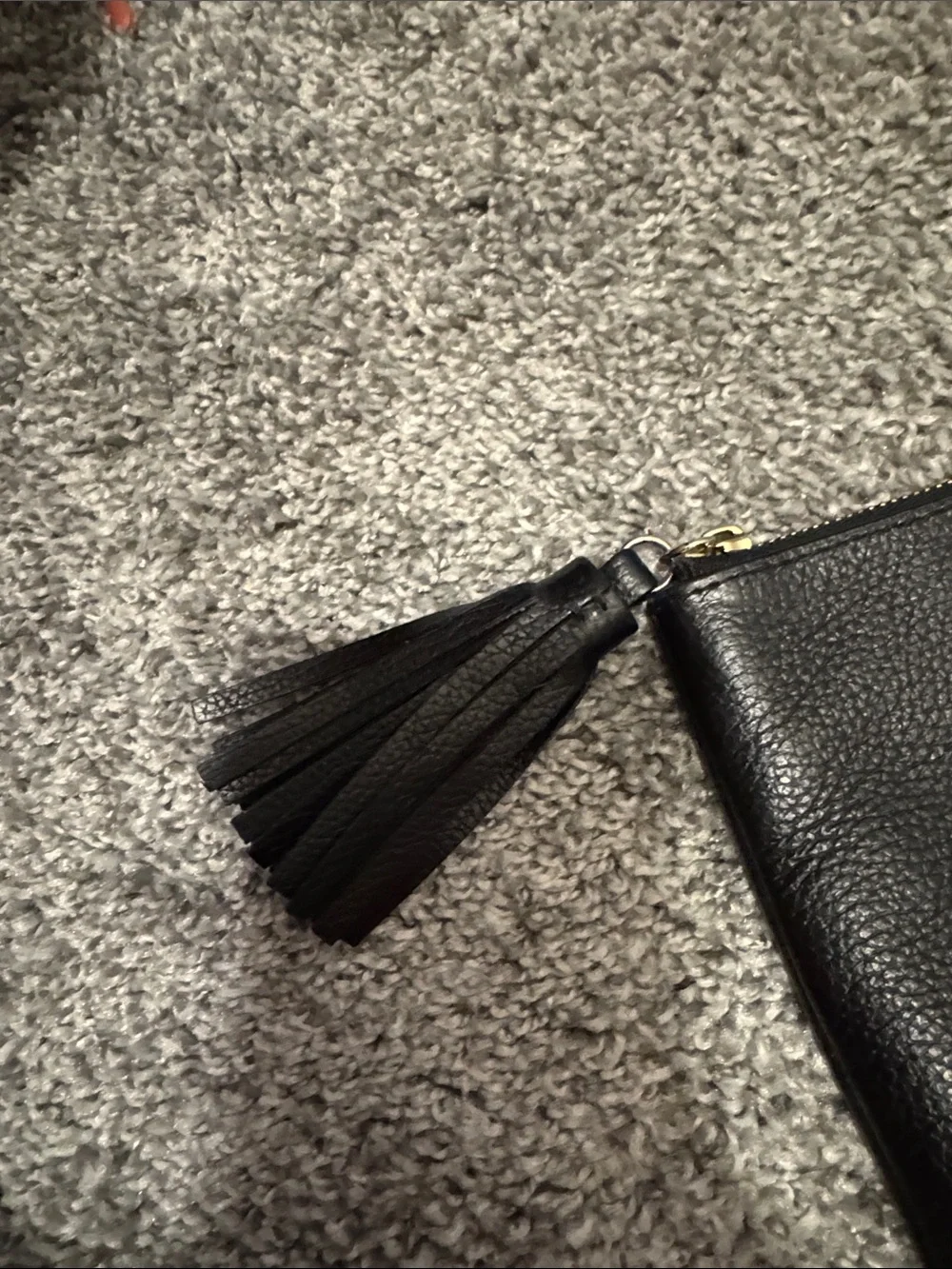 kate spade Black Leather Zip Pouch